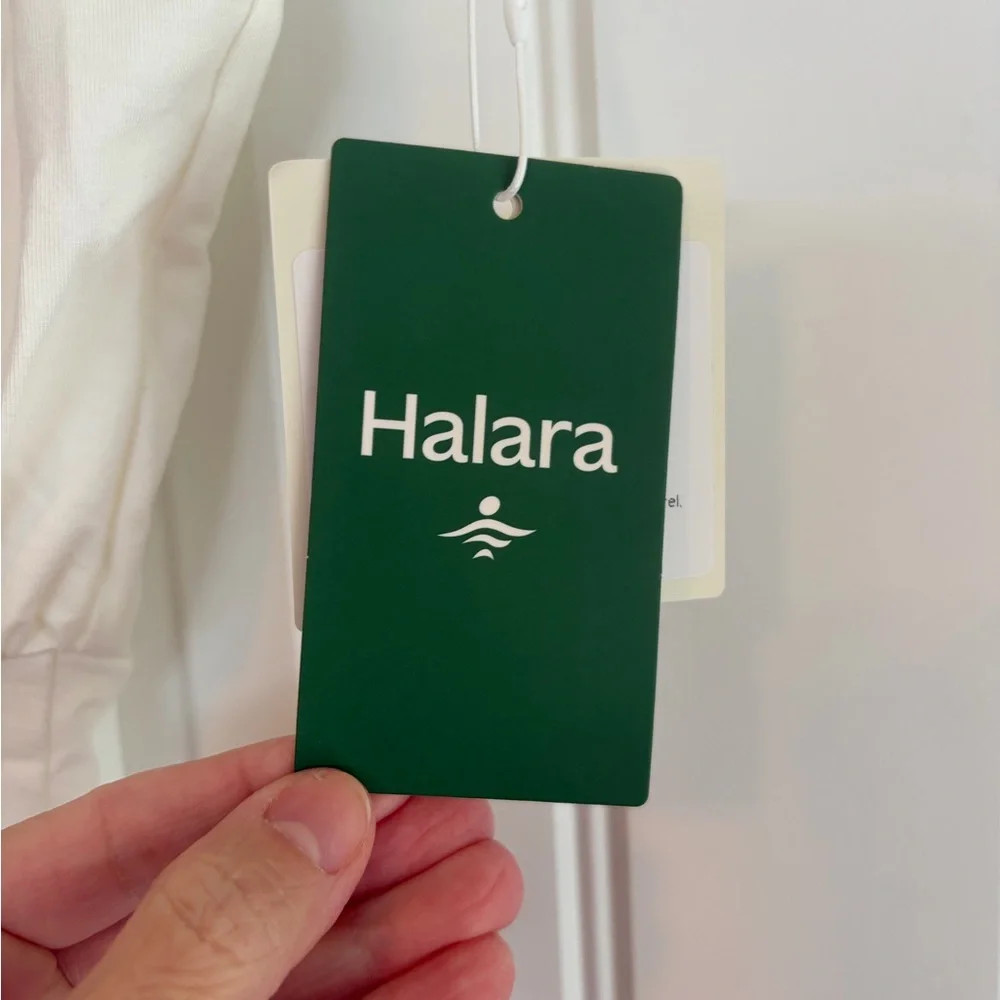 Halara NWT Women's Round Neck Batwing Sleeve Work T-Shirt White Size Small NEW - Picture 9 of 13